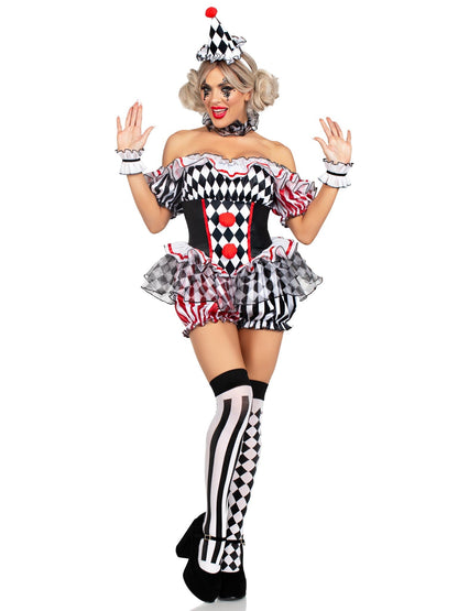 Darling Harlequin Clown Costume - Unspoken Fashion