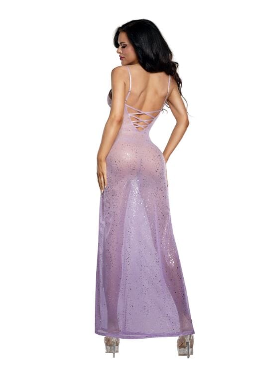 Dreamgirl Ombre Lily Glitter Mesh Gown