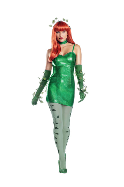 Dreamgirl Poison Oak Bodycon Dress with Stretch Backside Women’s Costume – Sexy Nature-Inspired Outfit