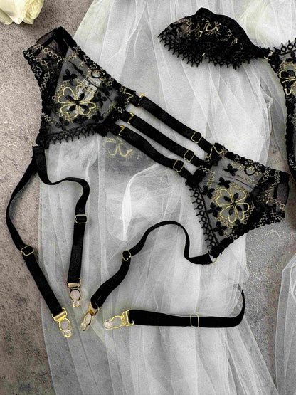 Vanessa Golden Clover Lingerie Set
