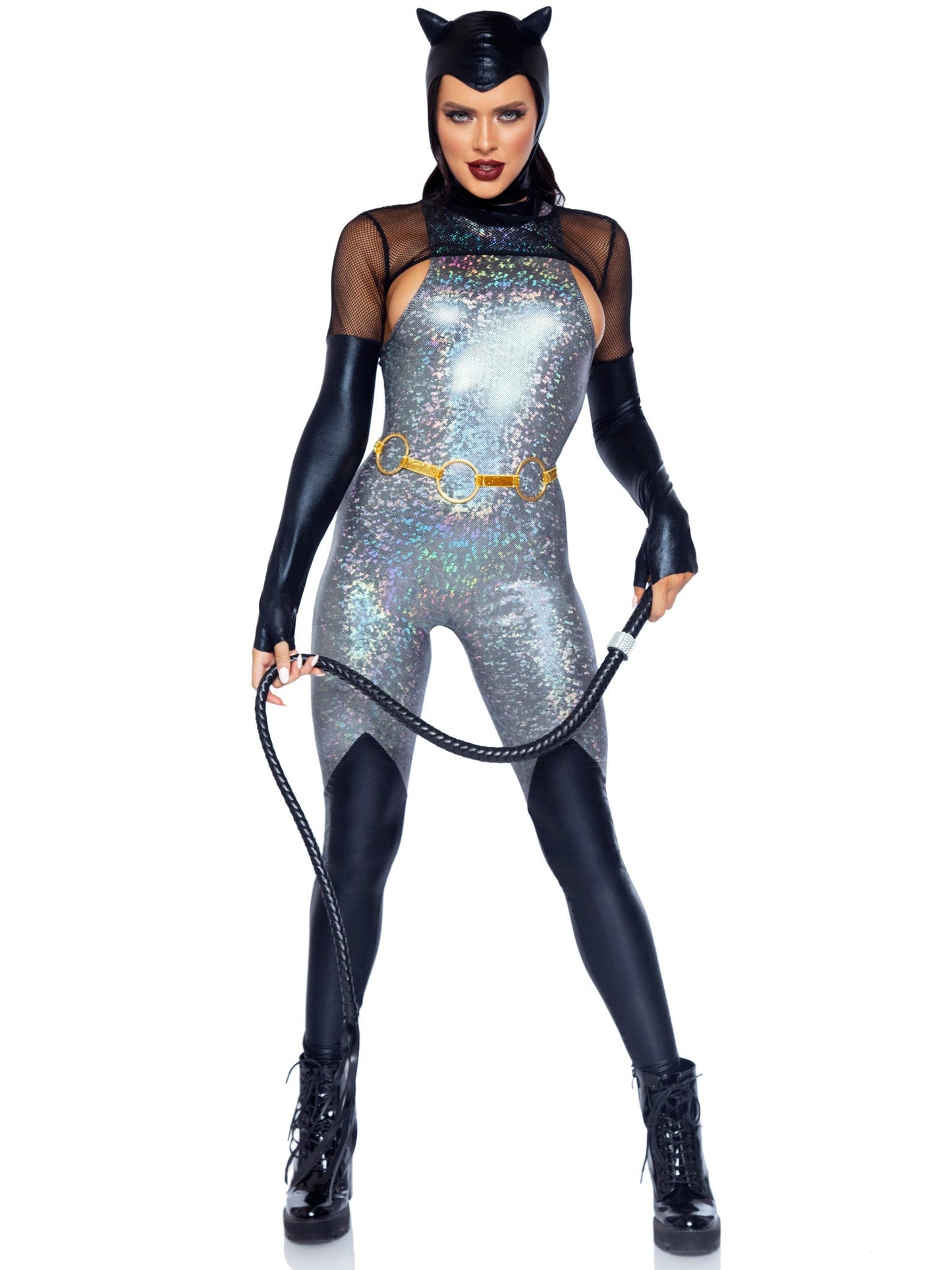 Feline Felon Villain Catsuit Costume - Unspoken Fashion