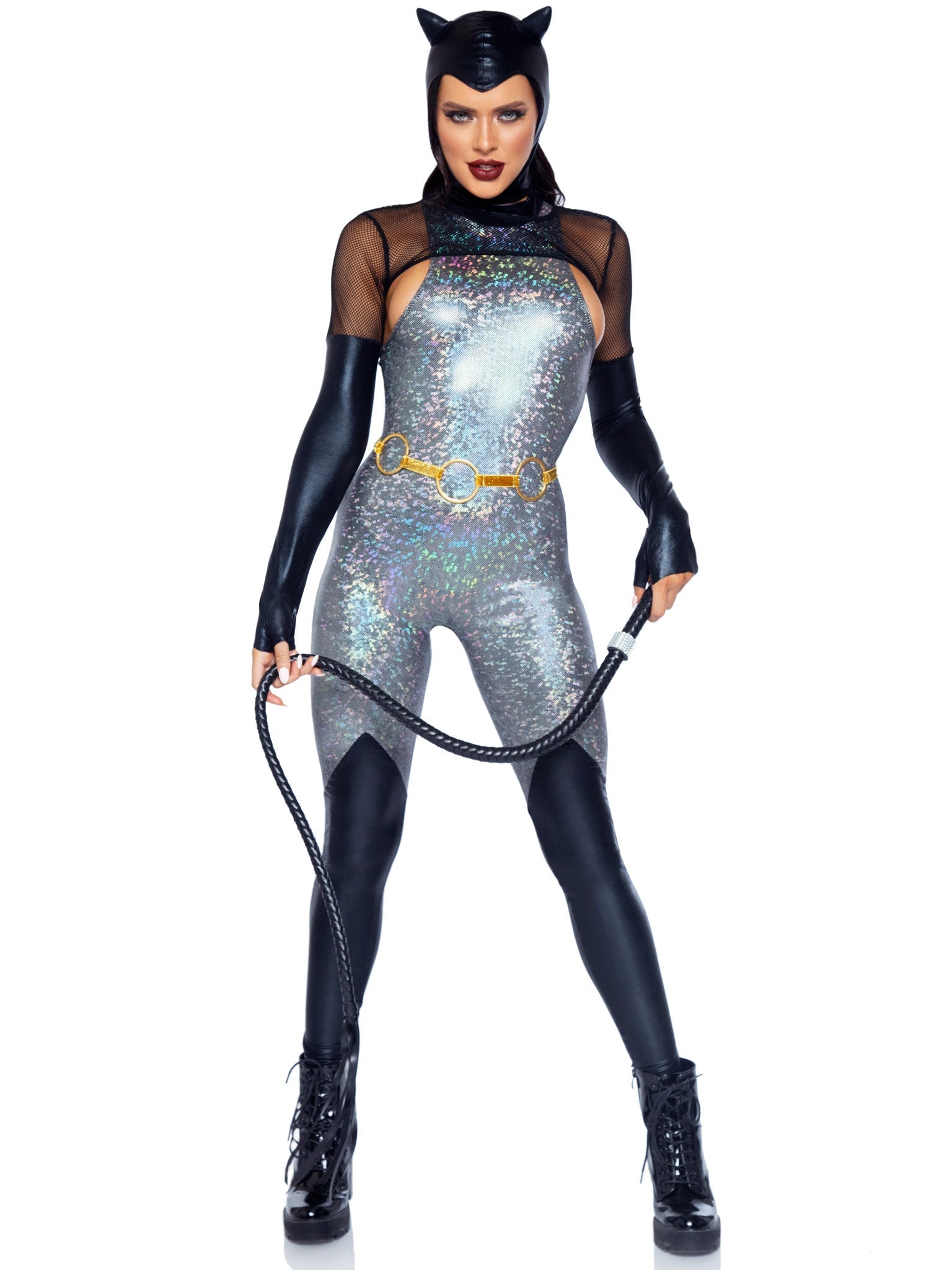 Feline Felon Villain Catsuit Costume - Unspoken Fashion