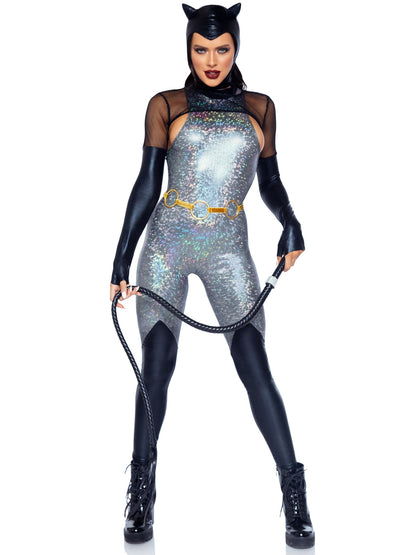 Feline Felon Villain Catsuit Costume - Unspoken Fashion