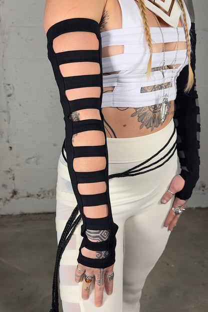 Five and Diamond Cage Arms - black cotton