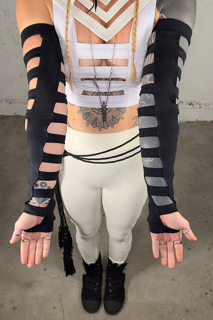 Five and Diamond Cage Arms - black cotton