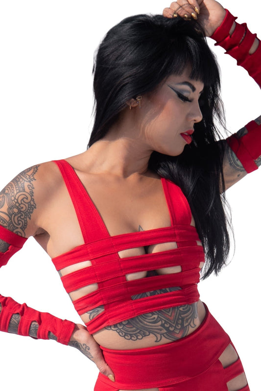 Five and Diamond Cage Bra Top - cotton