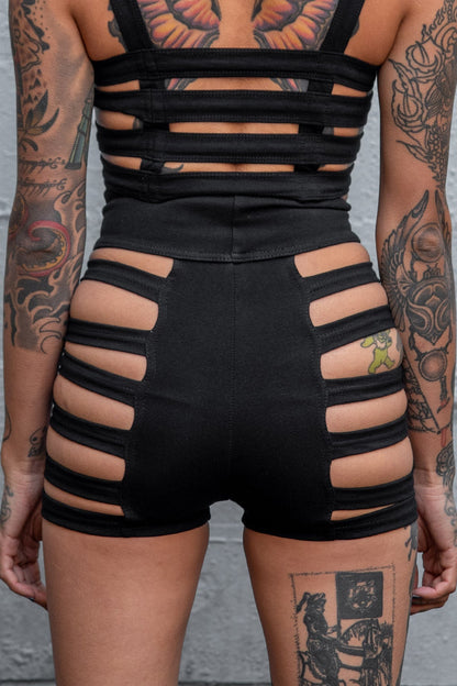 Five and Diamond Delila Shorts - black cotton