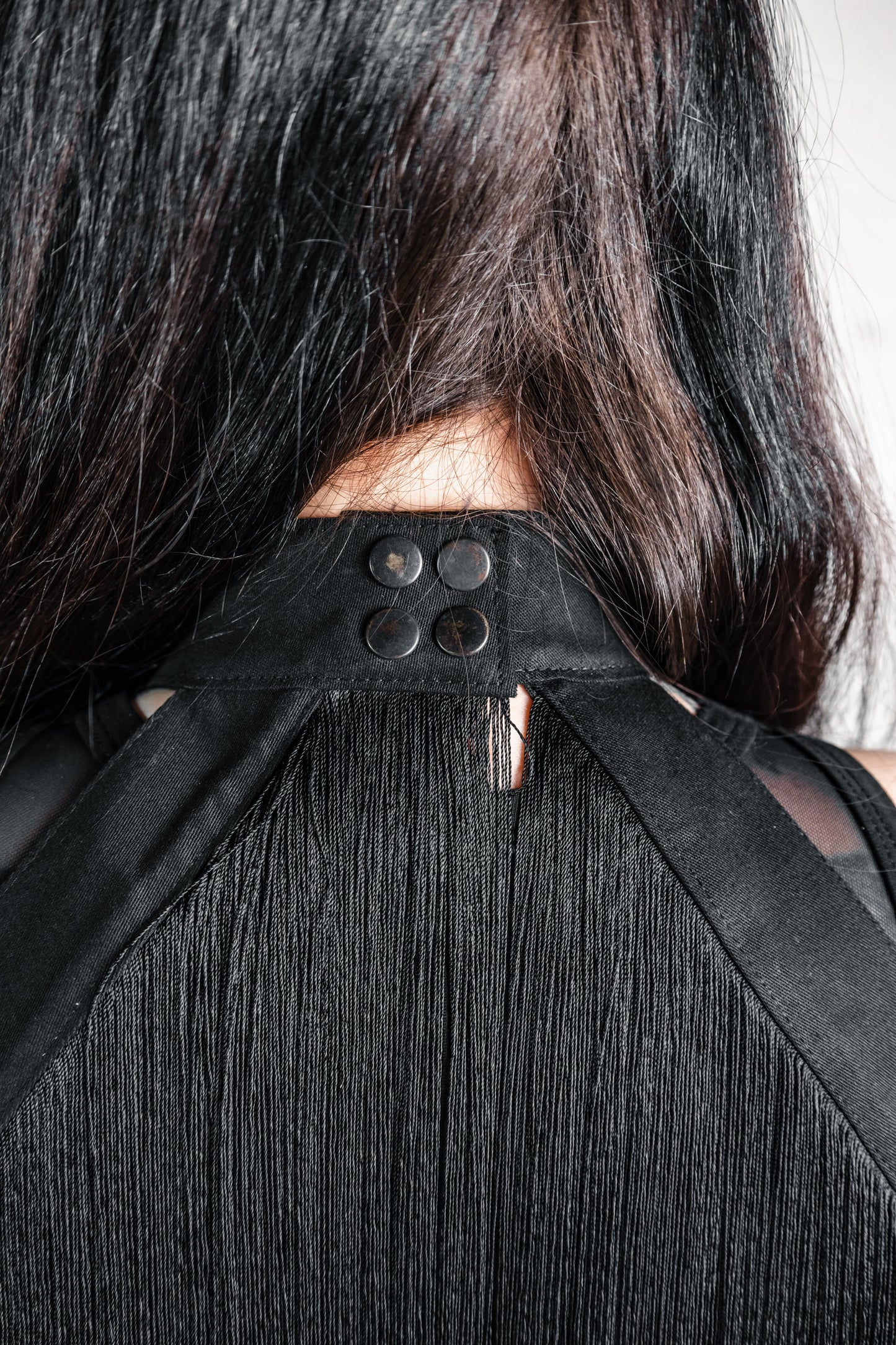 Five and Diamond Fringe Halter Top Dress - cotton