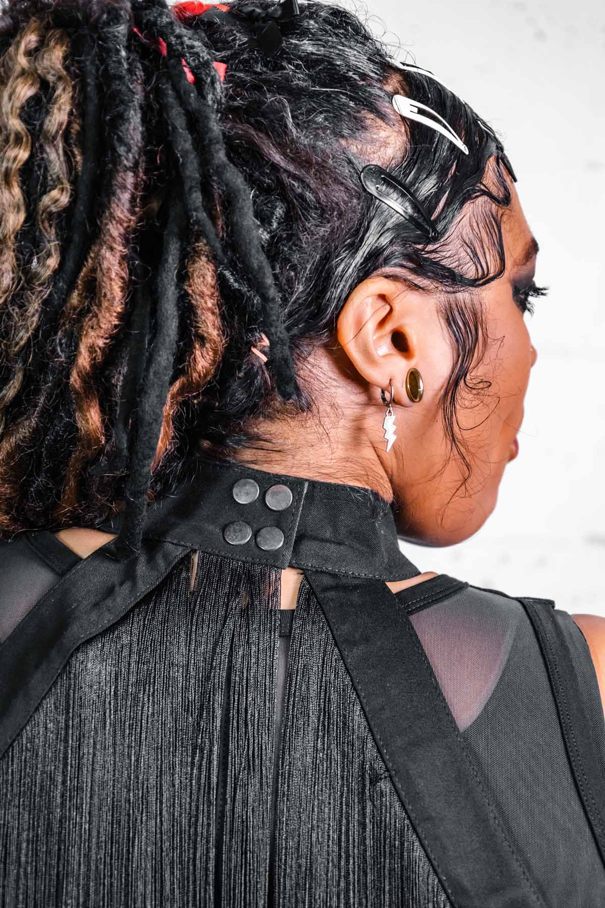 Five and Diamond Fringe Halter Top Dress - cotton