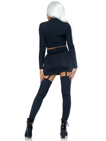 Golden Skeleton Crop Top and Skirt - Unspoken Fashion