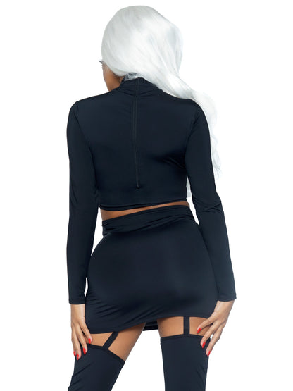 Golden Skeleton Crop Top and Skirt - Unspoken Fashion