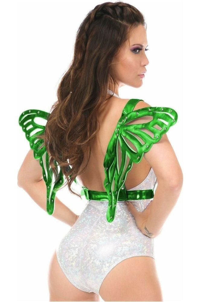 Green Holo Large Butterfly Wing Body Harness