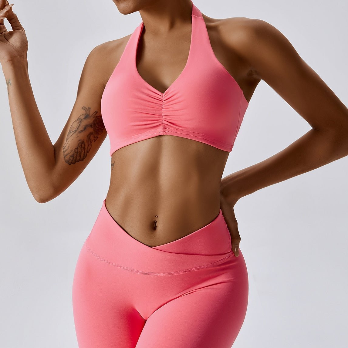 Halter Ruched Bra - Unspoken Fashion
