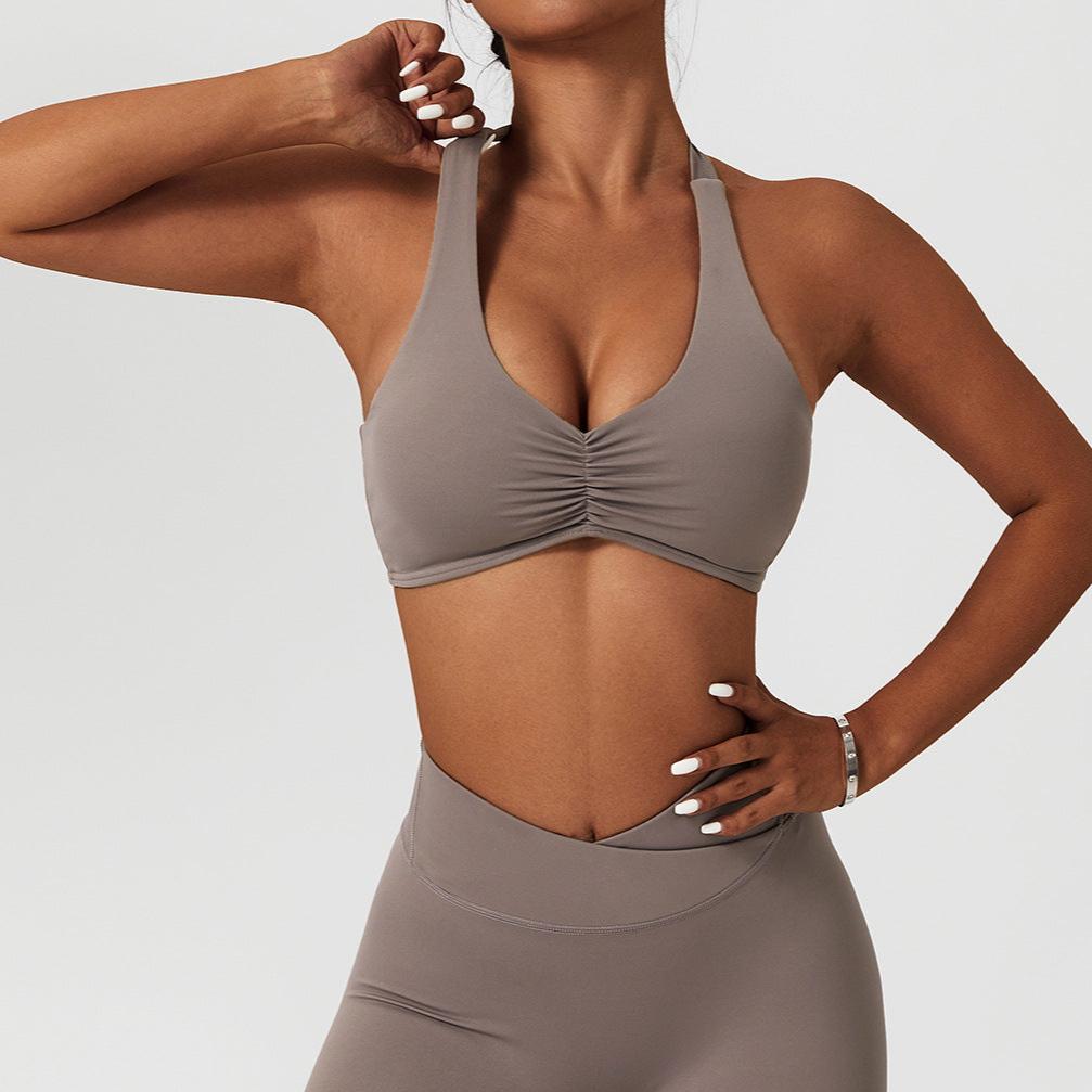 Halter Ruched Bra - Unspoken Fashion