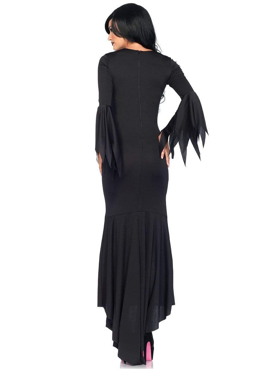 High Slit Floor Length Bodycon Gothic Dress - Unspoken Fashion