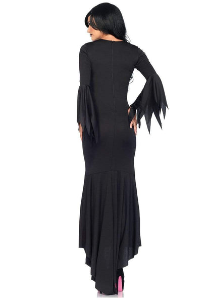 High Slit Floor Length Bodycon Gothic Dress - Unspoken Fashion