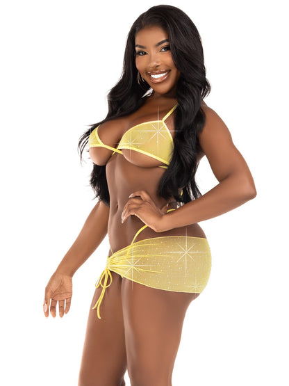 Island Vibes Sarong and Bikini Set - Unspoken Fashion