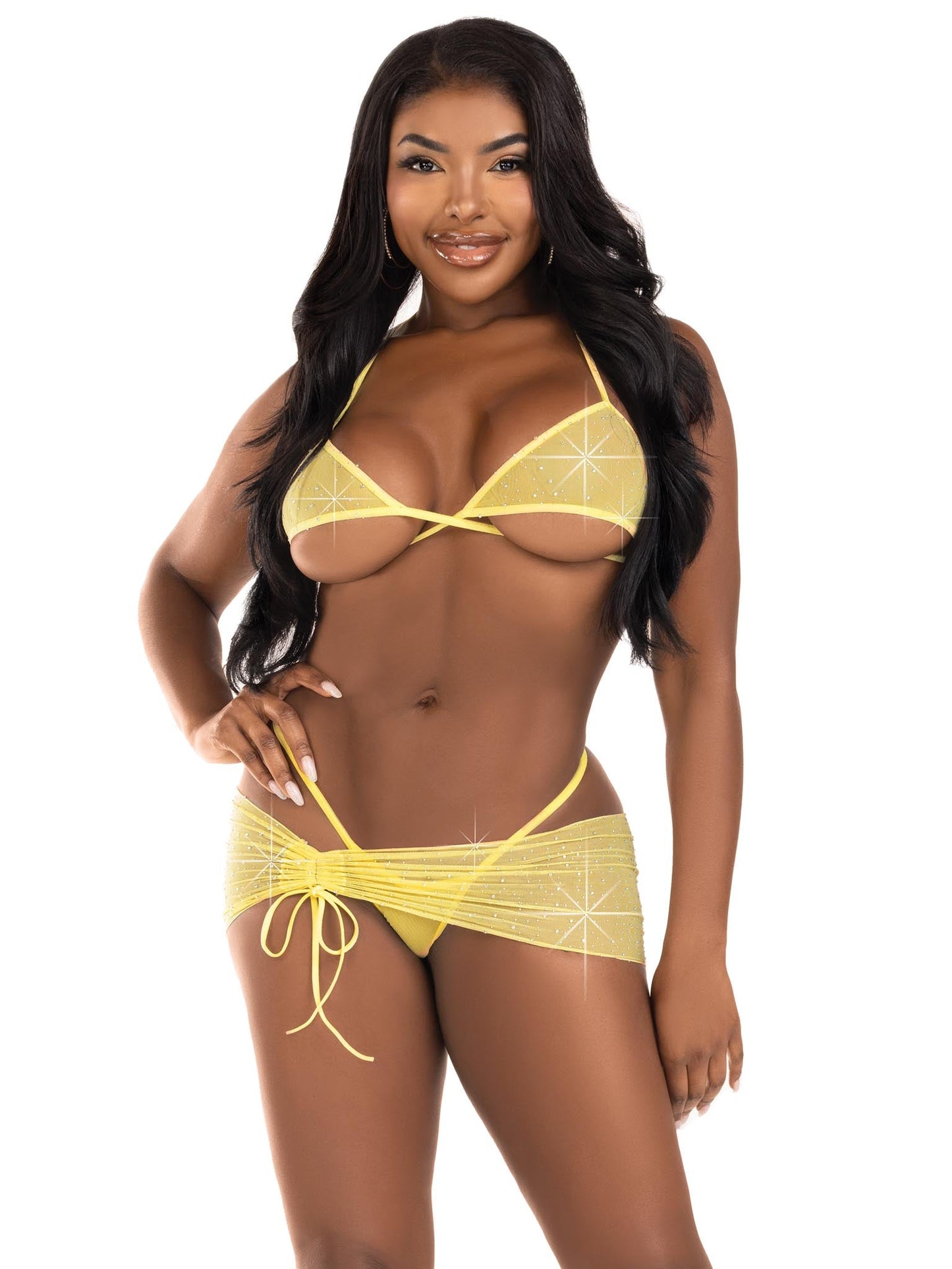 Island Vibes Sarong and Bikini Set - Unspoken Fashion