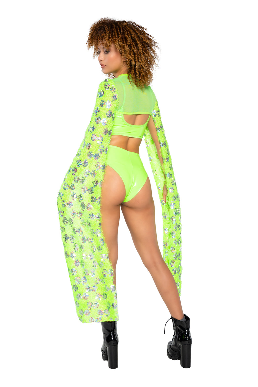 J. Valentine Rave Sequin Drop Sleeve Shrug