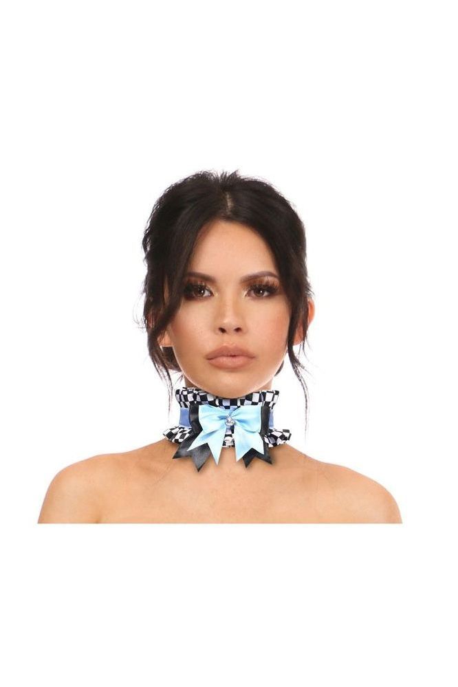Kitten Collection Checker Print Choker