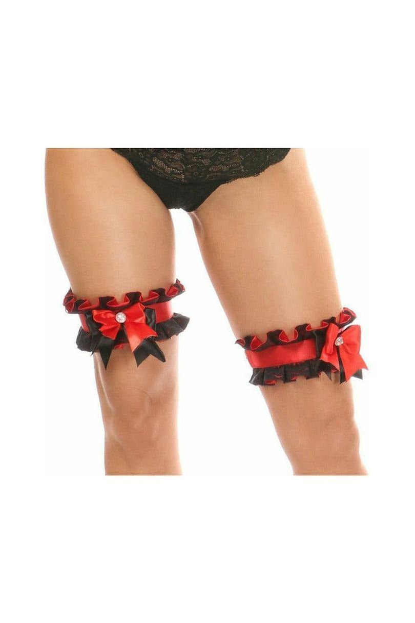 Kitten Collection Red/Black Lace Leg Garters (set of 2)