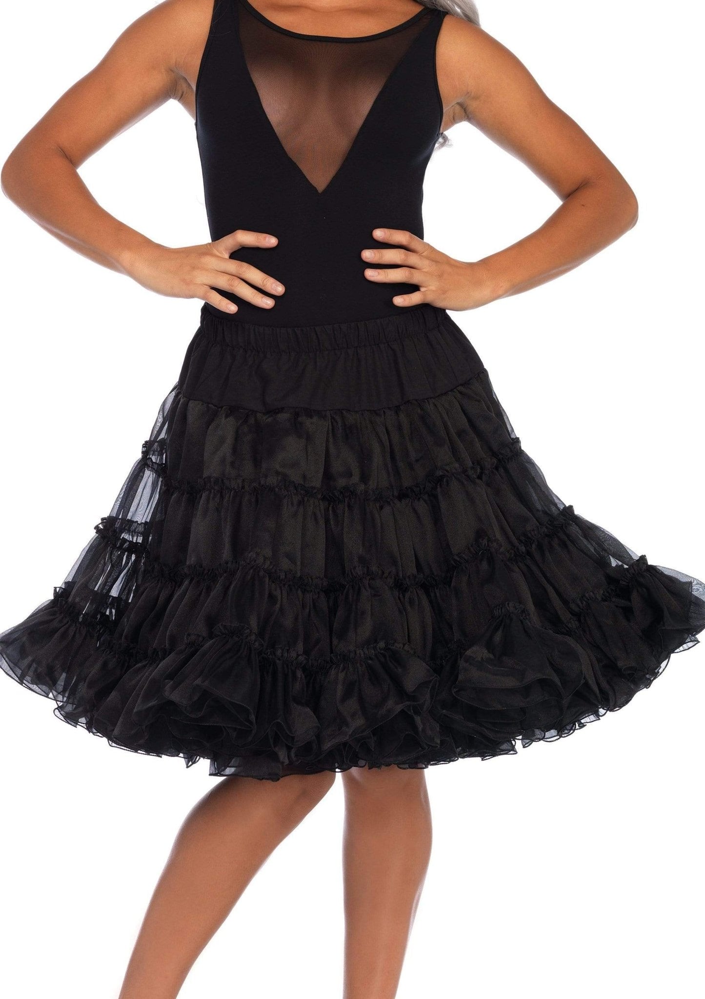 Knee Length Deluxe Crinoline Petticoat Costume Skirt - Unspoken Fashion