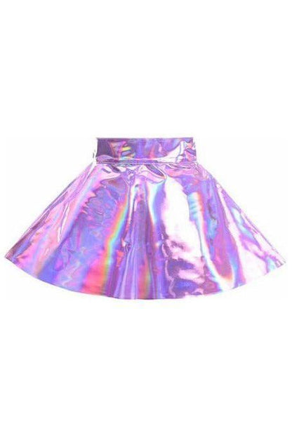 Lavender Holo Skater Skirt