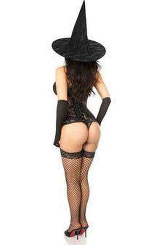 Lavish 3 PC Sheer Witch Corset Costume