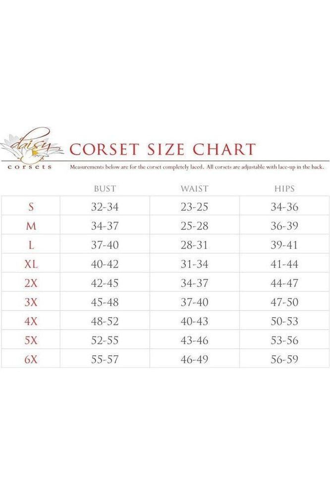 Lavish 4 PC Clear Red Sexy Devil Corset Costume