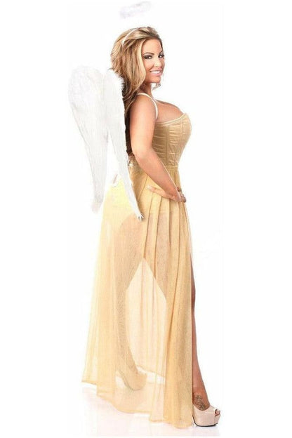 Lavish 4 PC Golden Angel Corset Costume