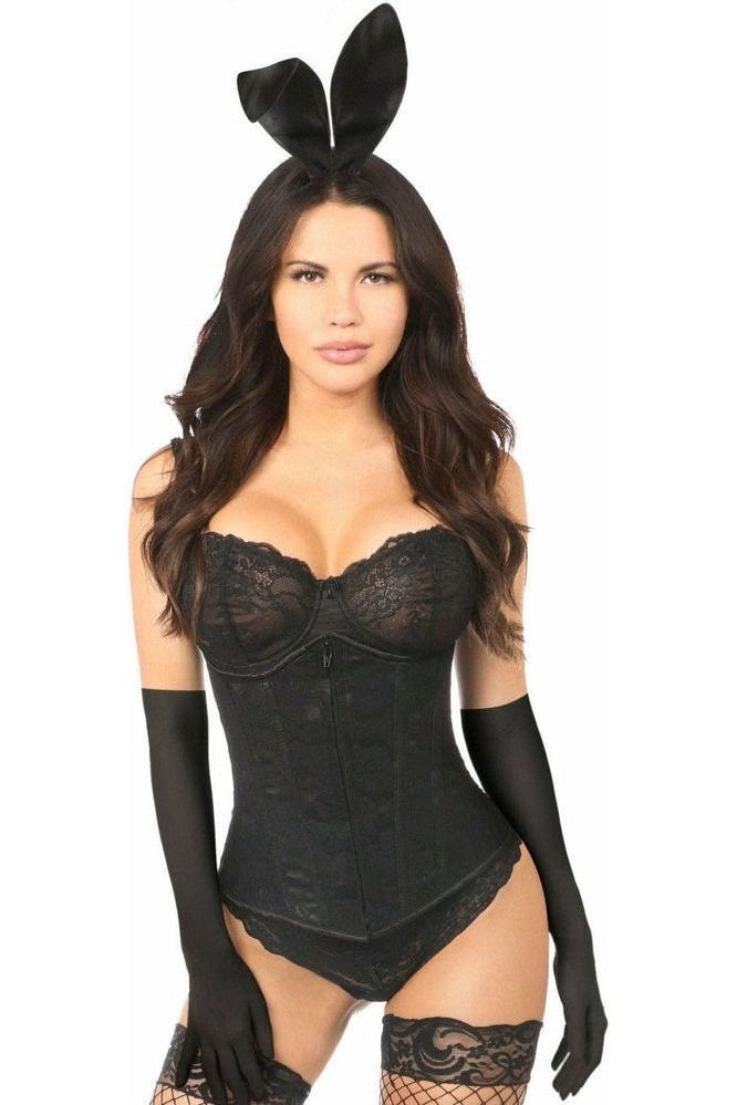 Lavish 4 PC Lace Cincher Bunny Corset Costume