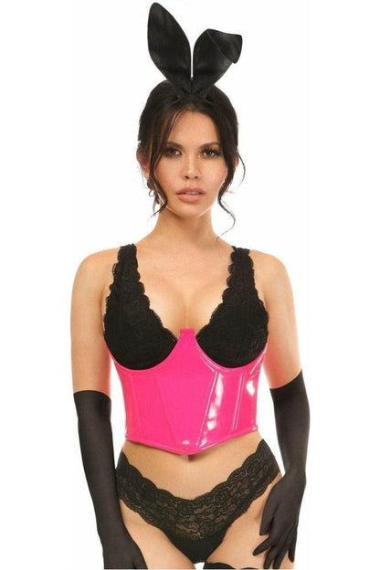 Lavish 4 PC Pink PVC Bunny Corset Costume