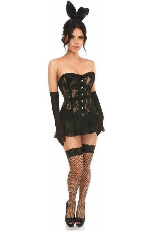 Lavish 4 PC Women's Black Bunny Costume