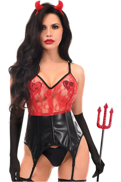 Lavish 4 PC Sexy Devil Lingerie Costume.