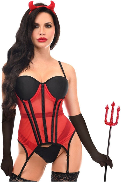Lavish 4 PC Sexy Devilish Diva Lingerie Costume.