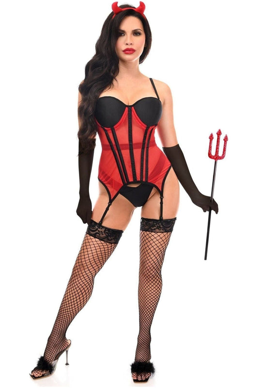 Lavish 4 PC Sexy Devilish Diva Lingerie Costume.