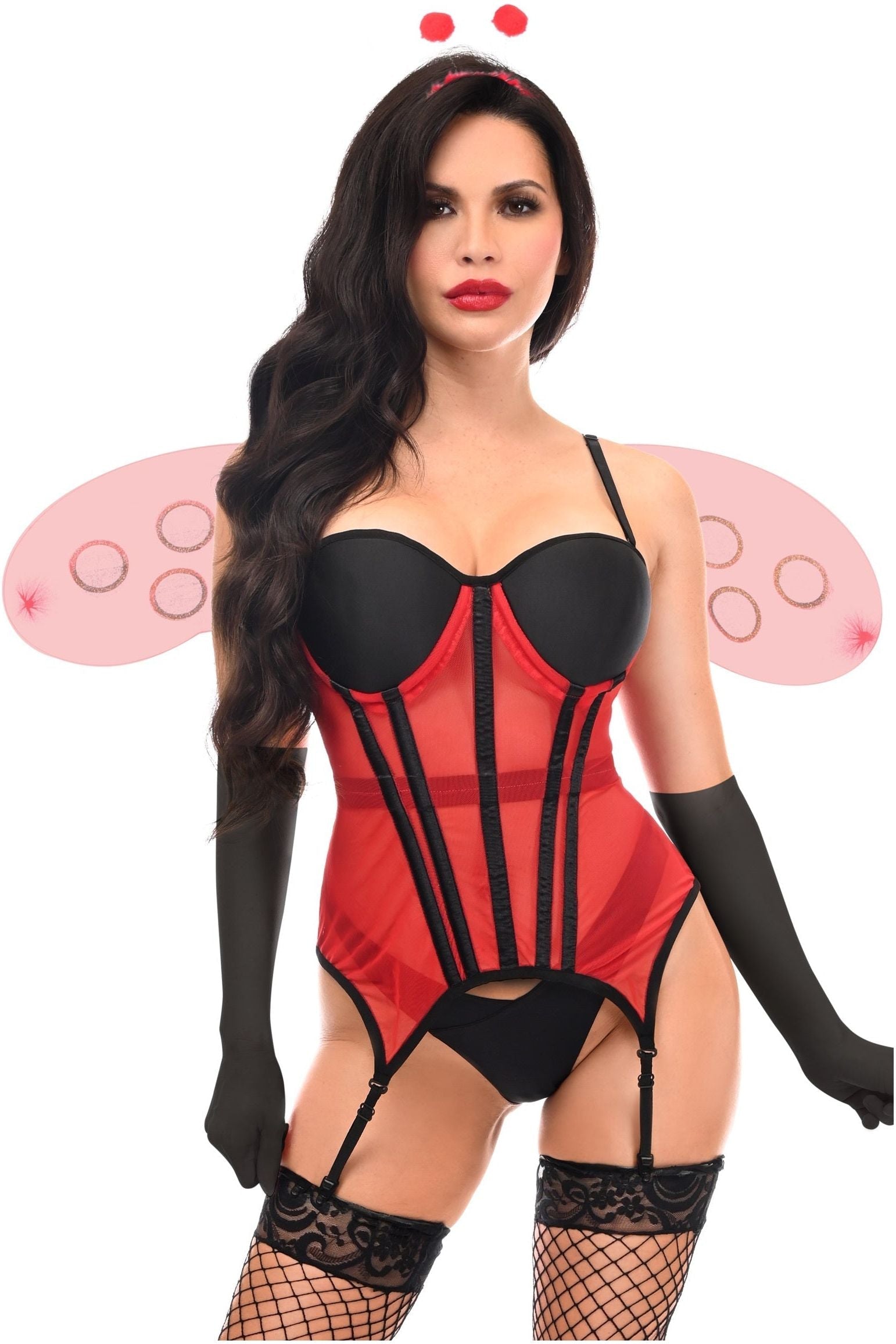 Lavish 4 PC Sexy Ladybug Lingerie Costume.