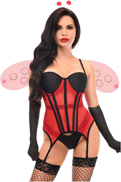 Lavish 4 PC Sexy Ladybug Lingerie Costume.