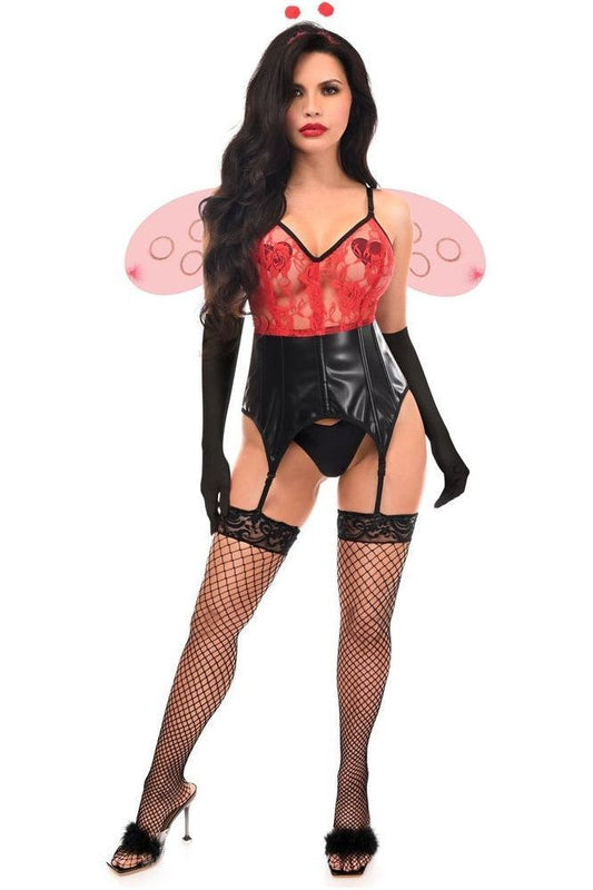 Lavish 4 PC Women's Ladybug Lingerie Costume