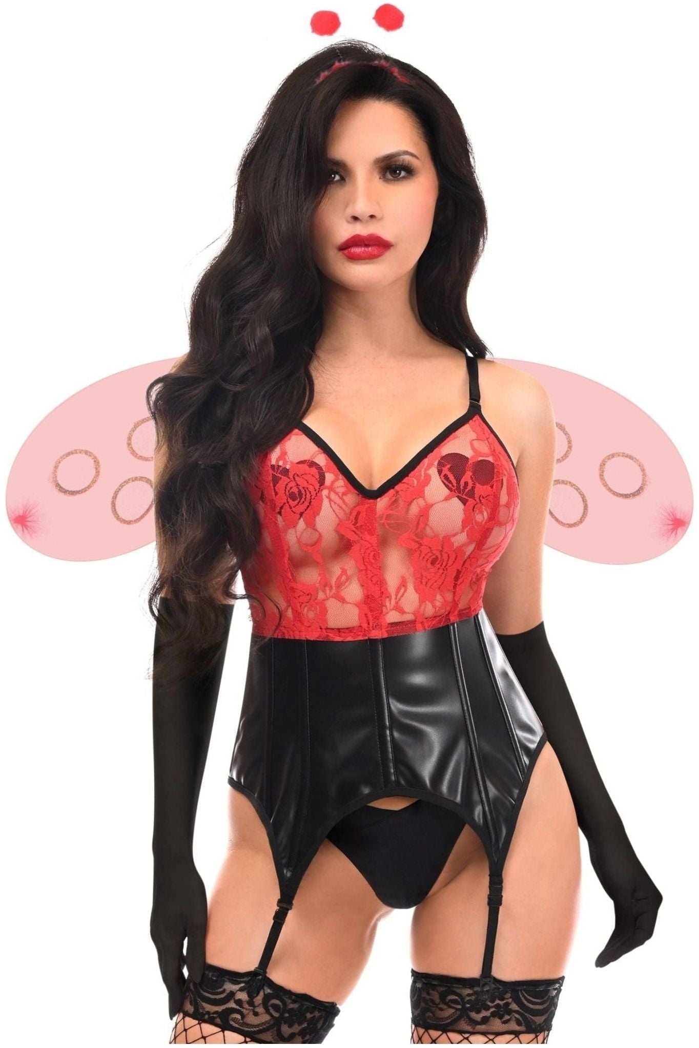 Lavish 4 PC Sexy Ladybug Lingerie Costume.