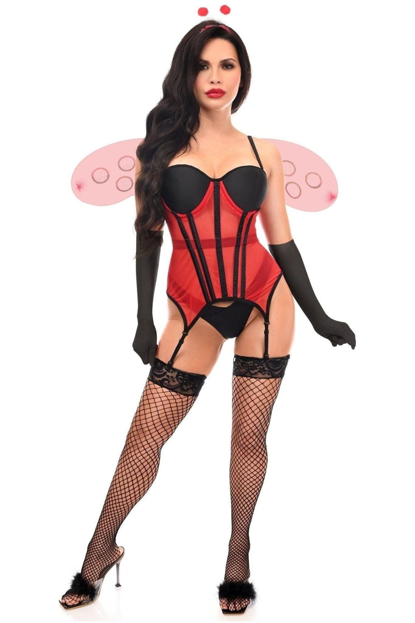 Lavish 4 PC Sexy Ladybug Lingerie Costume.