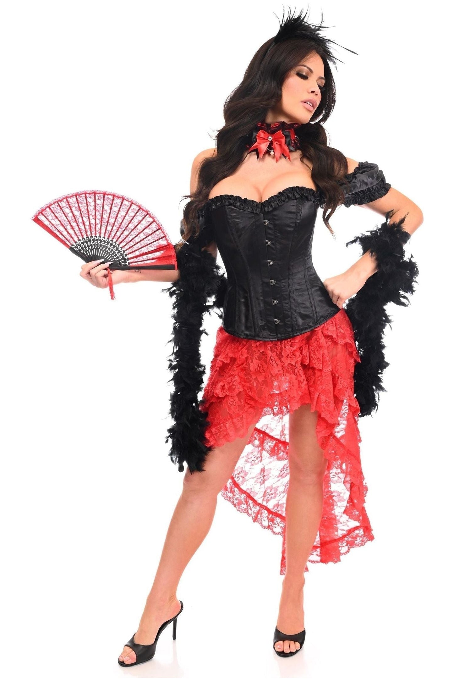 Lavish 6 PC Saloon Girl Corset Costume.