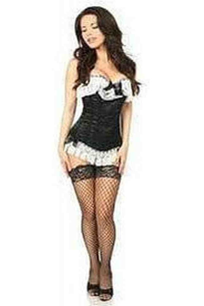 Lavish Black Burlesque Corset w/Lace