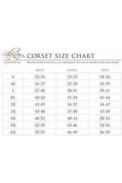 Lavish Black Collared Front Zipper Corset
