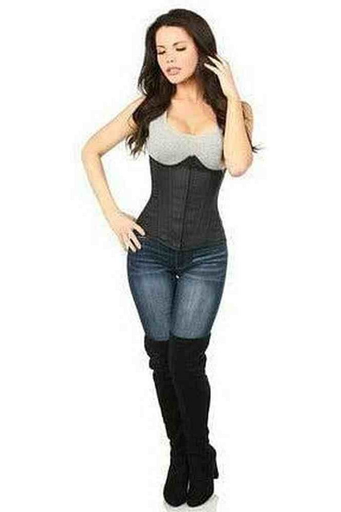 Lavish Black Cotton Underbust Corset