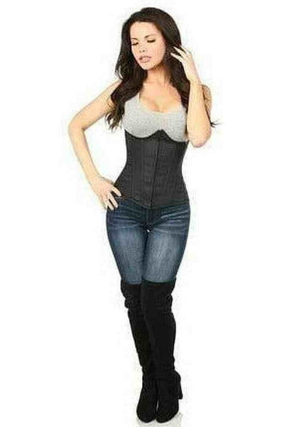 Lavish Black Cotton Underbust Corset