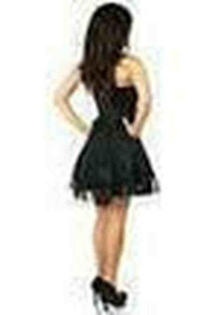 Lavish Black Lace Corset Dress