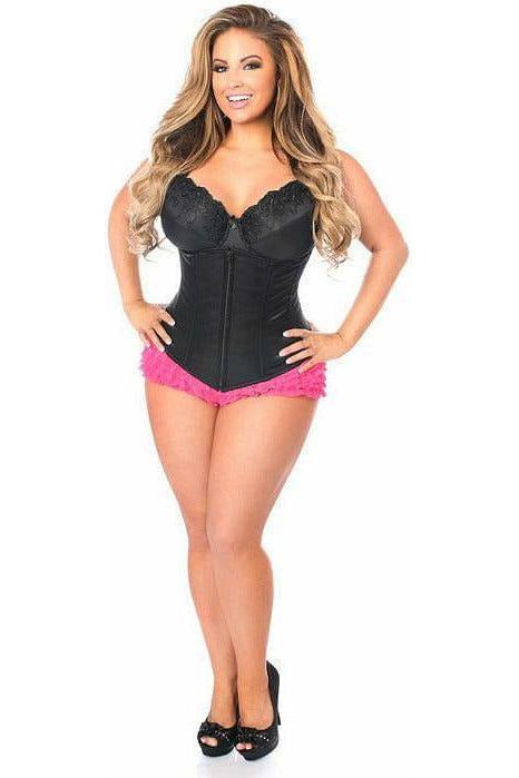 Lavish Black Underbust Zipper Corset