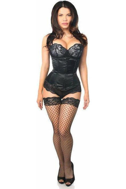 Lavish Black Underbust Zipper Corset