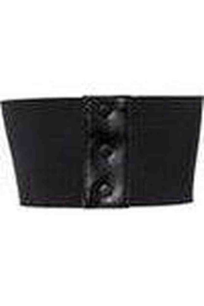 Lavish Black w/Black Lace Overlay Corset Belt Cincher